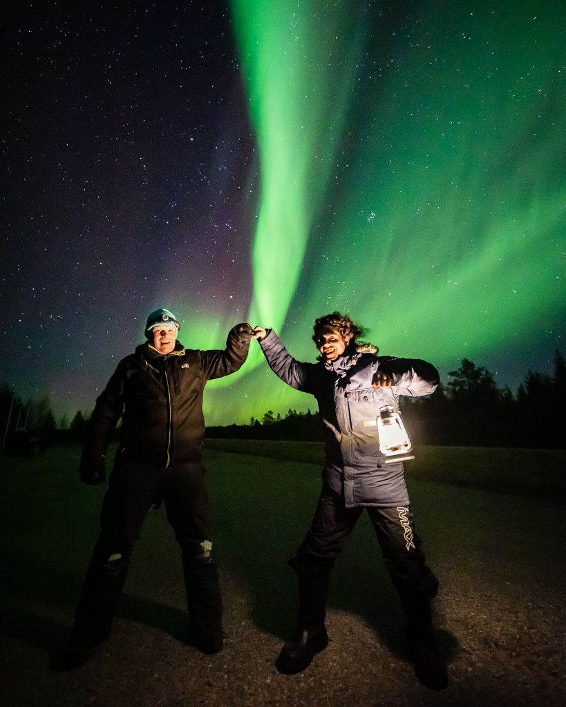 Aurora Mafia Team Alexander Kuznetsov & Lorenzo Mirandola hunting the auroras in Finland.